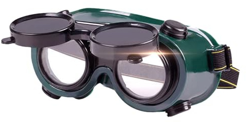 Sbshiouu Professional Welding Glasses Face Adjustable Front Impacts Resistant Lens Durability Frame for Industrial Use Welding Goggles Design