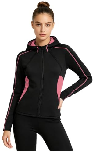 dPois Dam neoprenjacka långärmad neoprendräkt toppar med huva | Dragkedja framtill, värmande, för vattensport, paddling, dykning, surfing