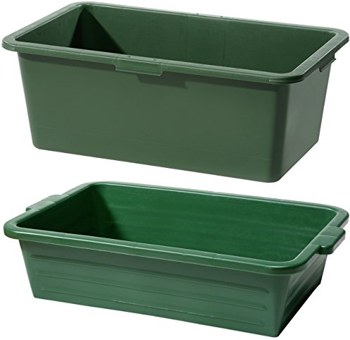 Waffenpflegewelt Wildwanne Universalwanne Wildträger Schlagfester Stabiler Kunststoff Grün Stapelbar mit Griff – 40 Liter