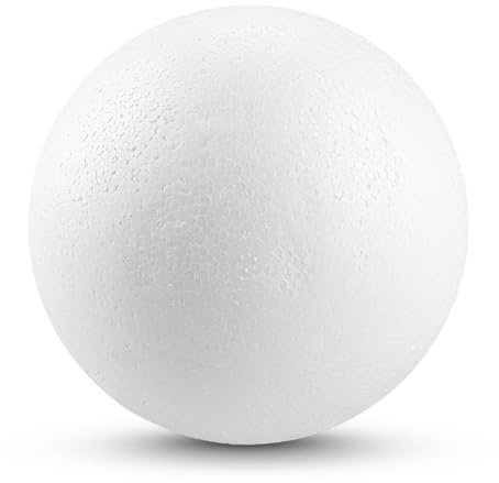 Netuno 10 Bolas de poliestireno 10cm Bolas Manualidades DIY decoración navideña Bolas Espuma Blanca Bolas para artesanía Bolas de poliestireno Bolas Navidad Espuma Poliestireno expandido