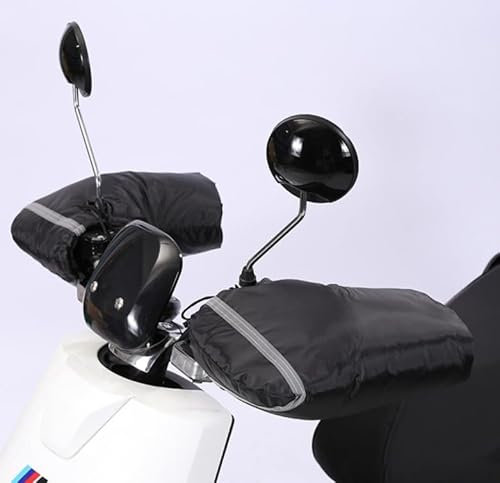 haozaikeji Motorcycle Handlebar Gloves Waterproof Windproof Motorbike Handlebar Mittens Hand Warmer Thickened Lining Handle Grip Cover Thermal Gloves Winter Muffs for Women Men Outdoor
