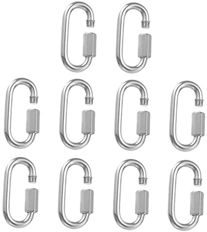 Anneome 10pezzi Moschettone Per Collegamento Per Ropes e Facili Installare e Resistenti Per e Attività Outdoor