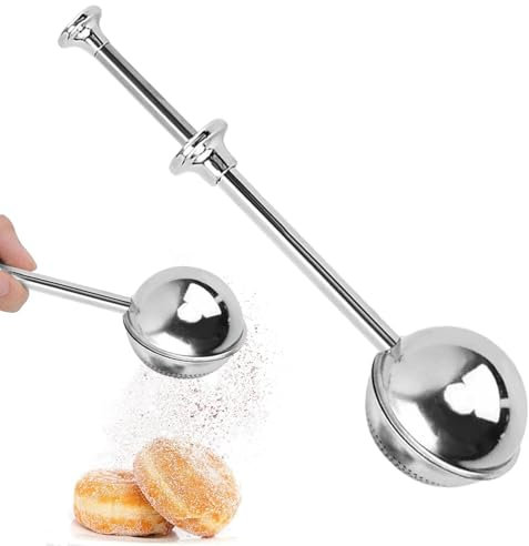 YNPQTDS Baker's Dusting Wand, Pick Up and Dust Flour Sifter, Stainless Steel Powdered Icing Sugar Shaker Duster, Powdered Sugar Shaker Duster Sifter, Flour Duster for Baking