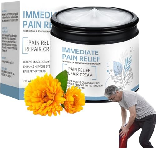 Magnesium Pain Relief Cream, 120g Joint Relief Cream, Professional Joints Magnesiums Creams for Relief, Muscle Pa-in Relief, Magnesium Joints Nourishing Treatment for Back, Neck, Hands