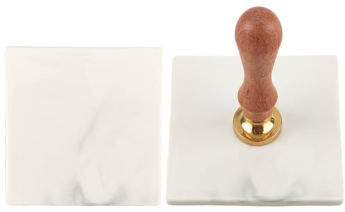 CRASPIRE Posavasos de Cerámica Absorbente con Sello de Cera Cuadrado Gris Piedra Refrigerante Resistente Al Calor Placa Fácil de Desmoldar Tablero Antiadherente para Cartas Documentos Bebidas Regalos.