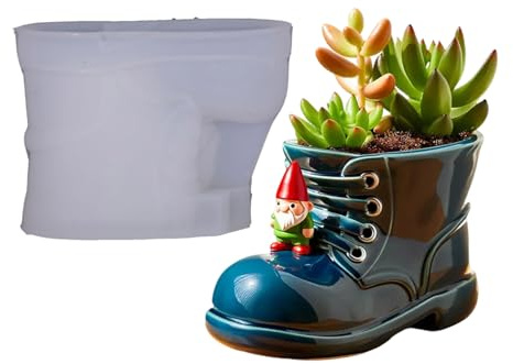 Creative Work Boots Silicone Mould for Resin Planter, Pen Holder, Cement Casting, Holiday Gifts, Resin Casting Pen Holder, Decorative Planter