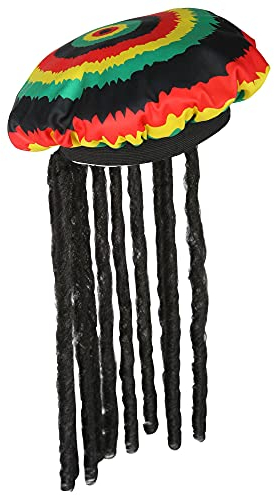 W WIDMANN MILANO Party Fashion 01899 - Rastamütze mit Dreadlocks, Rastafari, Hut, Kopfschmuck, Accessoire, Karneval, Mottoparty