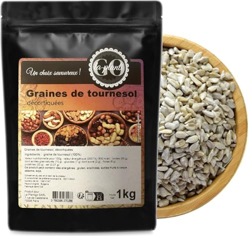 Graines de tournesol décortiquées 1kg - LA PLANTIGO