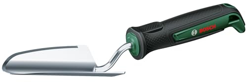 Bosch Outil à main de jardin Truelle (creuser/désherber, robuste, acier inox, manche souple, design ergonomique)
