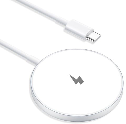 Chargeur Induction iPhone pour Apple iPhone 16 Pro Max/15 Pro Max/15 Plus/14 Pro Max/13/12 Mini/11, Chargeur Mag-Safe Chargeur iPhone Induction Chargeur sans Fil iPhone Chargeur Magnétique