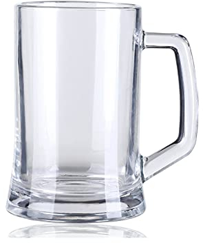 ölmugg Stor kapacitet ölkrus med handtag 500ml ölglas som är bra för partiets återanvändbara koppar glasmaterial uppsättning av 5 ölsten