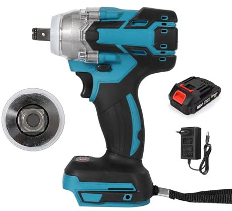 EagerMinds Akku Schlagschrauber -Akku Schlagschrauber Bürstenloser, 18 V, 320 Nm, Elektrischer Schraubenschlüssel mit LED Light, Zubehör für DIY, Automotive, Home (1 Akku)