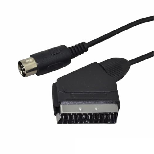 Straße Game - Cable AV RGB SCART para Sega Megadrive 1 versión C-Pin - Compatible Genesis JAP/US - Alta calidad Audio/Vídeo - 1,8 m