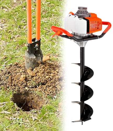 GESAIDES Tarière à Essence 52 CC, avec Foret, pour Plantation, Clôture, Jardin et Plantation, 1 900 W,15cm(6in)