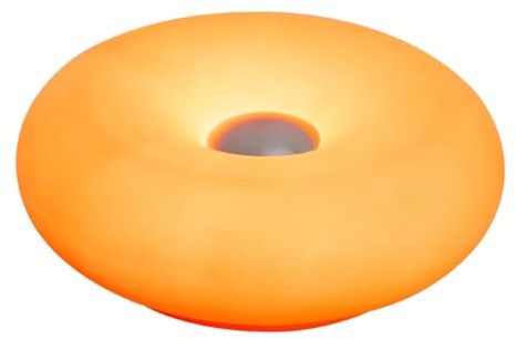 Hipzeepo Lámpara de Mesa con Enchufe USB para Dormitorio, Lámpara de Noche, Decoración para Sala de Estar, Comedor, Luz Ambiental en Forma de Donut, Color Naranja.