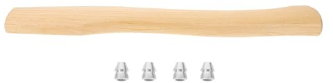 CALLARON Manico in Legno Naturale 38 Cm Antiscivolo, Set 4 Cunei Rotondi 11 Mm, Sostituzione Robusta per Utensili da Giardinaggio e Spacca Legna