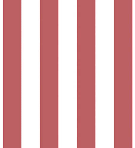 Galerie G67525 Smart Rayures 2 Papier peint, Rouge/blanc