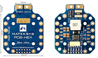 Matek PDB-HEX X Class 12S PDB Carte de distribution d'alimentation prend en charge l'entrée 6 ~ 60 V DC, régulateur 5 A avec sorties 5 V/9 V/12 V, sens de courant 264 A pour drone hexacoptère FPV