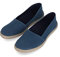 ECOALF - Alpargatas Mujer Obialf, de Algodón Orgánico, Vintage, Veganas, Sneakers, Zapatillas Unisex, sin Cordones, Talla 40, Color Azul Índigo