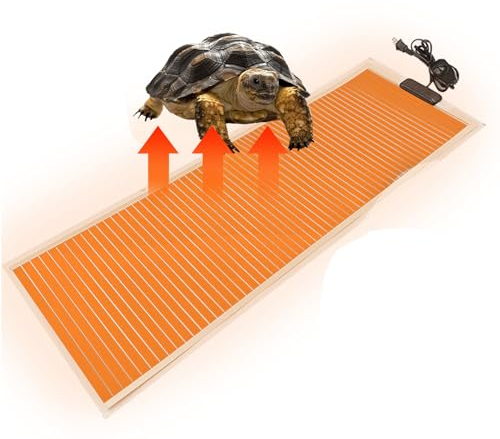 MENAYODA Heizmatte Terrarium, 80cm x 28cm 45W Reptil Heizmatten Einstellbare Temperatur, Terrarium Heizmatte für Reptilien Schildkröten Schlangen Eidechse