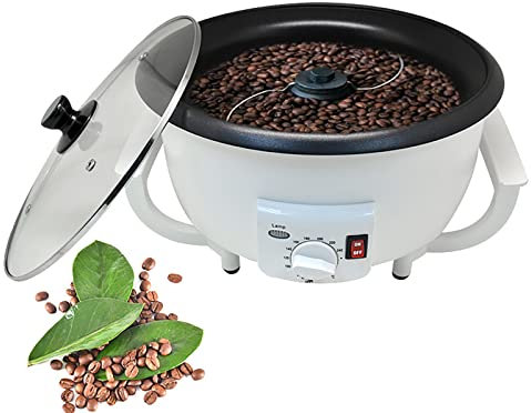 Machine De Torréfaction De Grains De Café À La Maison avec Réglage De La Température Torréfacteur Électrique Torréfacteur Domestique en Acier Inoxydable Torréfacteur Rotatif Adapté Au Café/Cacahuète/