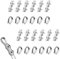 24PCS Wire Rope Clamp M2, 12PCS Stainless Steel Duplex Clamp with 12PCS Wire Rope Thimble 2mm Rope Connector Cable Clamps Rope Grips for Clothesline Tensioner Awning Fixed