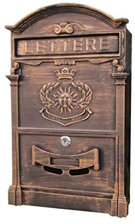 GddOGUK Key Drop Box Large Capacity Mailboxes Aluminum Mailbox Euro Style with Lock Post Box Outdoor Wall Mount Drop Box for Every Occasion Easy to install