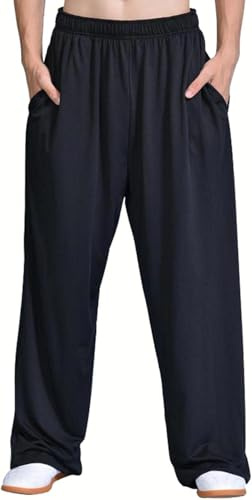 Wttagkl® Kung Fu Tai Chi och vingglidande golv för kvinnor och män lätta och släta sportbyxor för kampsport