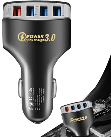 Multi Port Car USB Charger - 4 Ports Car Charger | Fast Charging 4 Ports USB Auto Chargers | Consumer Electronics For Camping Truck Vehicle Family Trips Outdoor Adventures Daily Commute