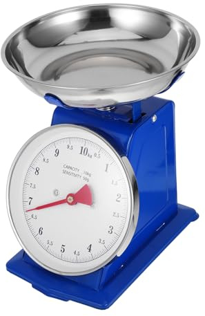 Alipis Báscula Mecánica de Cocina Tradicional con Plato Desmontable de Acero Inoxidable Multifuncional para Hornear y Preparar Alimentos Capacidad Diseño Vintage con Gran Esfera Fácil de