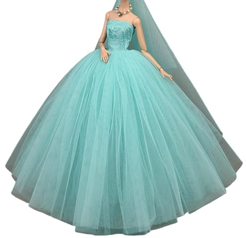 Limtula Layered Strapless Dress for 6Inch Dolls Bridal Doll Clothes Tutu Wedding Dress for Gift Giving Doll Party