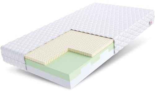 FDM BITONTO Schaumstoffmatratze 180 x 200 cm Latex Matratze 15 cm Höhe Hochelastischer HR Komfortschaum Härtegrad H2/H3 (Mittelweich/Mittelhart) Bezug Zweiseitig Abnehmbar Waschbar