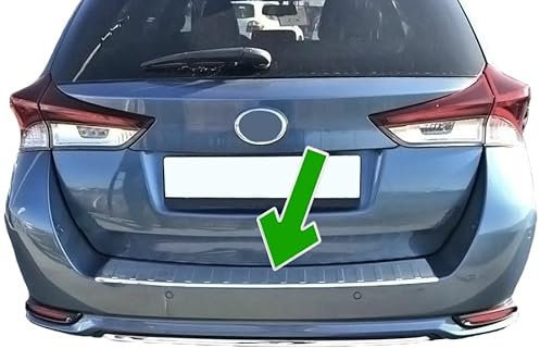 Protector Parachoques Trasero válido para Toyota AURIS Touring Sports | Desde 2015+ Acero Inoxidable Cromado Proteccion para Borde del Maletero De Carga
