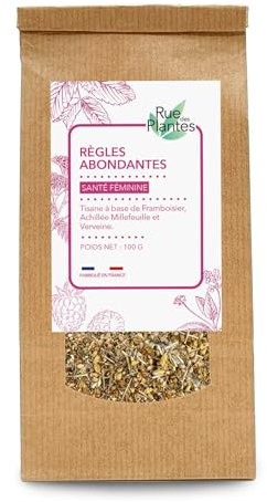RUE DES PLANTES - Tisane Règles Abondantes 100g | Infusion Naturelle pour Soulager les Menstruations Abondantes