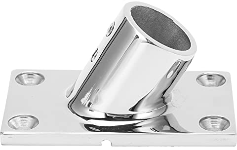 Boots-Handlauf-Basisbefestigung, Edelstahl 60 Grad Rechteckige Boots-Handlauf-Befestigungs-Bootszubehör für Yachtboot(22mm)
