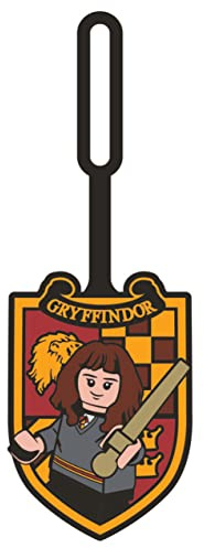 Lego 53252 Étiquette de sac Harry Potter Hermione Granger pour voyage, valise, sac à dos, sac de plage d'été, étiquette cadeau, étiquette de bagage en silicone