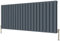 Radbliss Horizontal Flat Panel Radiator 600x1428mm Anthracite Matt Grey Double Design RAD Central Heating