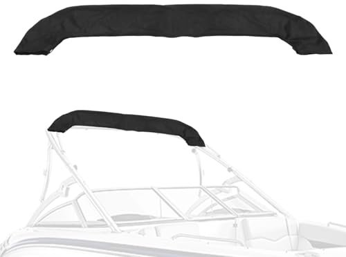HERCHR Bimini Top Cover, Copertura di Ricambio per Bimini Top Tessuto Oxford Pieghevole Antipioggia Impermeabile Parasole per Barca Attrezzatura Nautica per Pioggia e Ombreggiatura Solare (Nero)