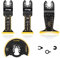 Litorange 4 Pcs Titanium Oscillating Multitool Blades, Universal Quick Release Multi Tool Blades for Cutting Hard Materials Metal Nails Screws Wood and Plastic
