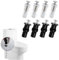 8 Pcs WC Sitz Befestigung, WC Sitz Befestigung von Oben Dehnbolzen aus Gummi,Toilettensitzbefestigung von oben, Schrauben für Toilette Top Montage Scharnier Zubehör