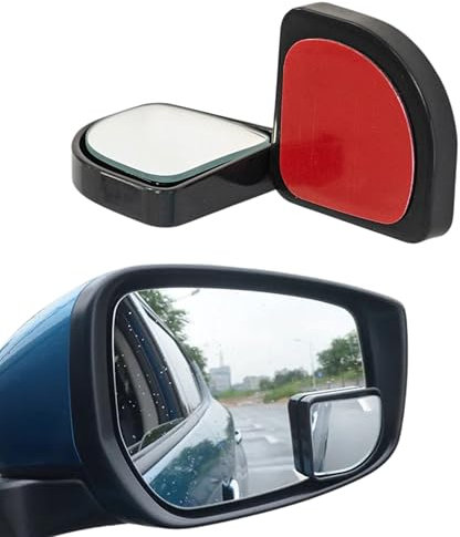 Tek Automotive 48mm Right Angle Blind Spot Mirrors | Pack of 2 Stick On Adjustable Car Side Mirror Blindspot Car Accessories