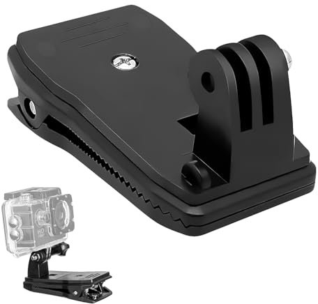 Soporte giratorio de 360° para mochila y hombro para GoPro Hero 13/12/11/10/9/8/7/6/Mini, compatible con Insta360 X4 X3, DJI Osmo Action 4/3, soporte de abrazadera de liberación rápida, accesorios de