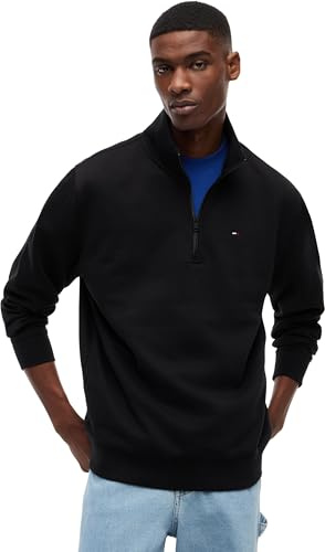 Tommy Jeans Men's Tjm Reg Fleece 1/4zip Mock Neck Dm0dm20339 Half Zip Sweatshirt (pack of 1)