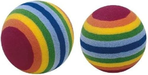 Adapt Avenue Cat Balls with Rainbow Design, Interactive Pet Toys