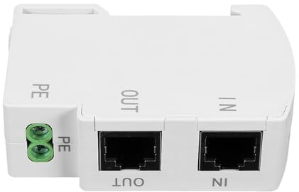 DUZEPA Ethernet överspänningsskydd Gigabit PoE DIN-skena RJ45 nätverk överspänningsskydd LAN CAT5 CAT6 åskledare 36 mm DIN-skenmonterad