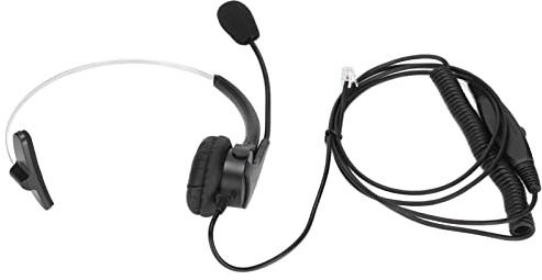 UUNPODDO Auriculares telefónicos RJ9, Auriculares Mono Profesionales con micrófono, Auriculares para Centro de Llamadas con reducción de Ruido, micrófono Ajustable Flexible para Servicio