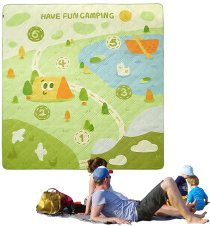 Coperta da picnic, spessa e pieghevole, per tutte le stagioni, coperta da picnic a tema gioco, per stadio, festival musicali, spiaggia, soggiorno, prato, cortile