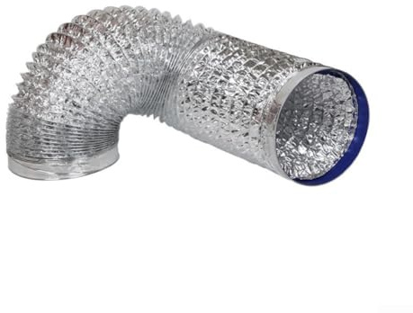 Retractable Aluminum Foil Exhaust Hose For Ventilation Duct Use In Kitchens, Bathrooms, HVAC, Greenhouses, And Grow Rooms(80mm)