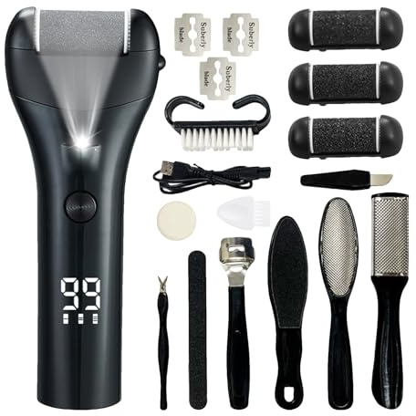 Removedor eléctrico de callos de pies, dispositivo de cuidado de pies, electrónica de pies, para hombres, atletas, bailarines, viajeros, amantes de la belleza, profesionales ocupados, viajes, spa