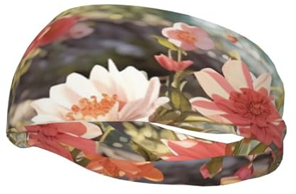 Wildflower Bandeau de sport pour homme et femme - Extensible et antidérapant - Évacuation de la transpiration - Pour cyclisme, randonnée, yoga, hockey sur glace